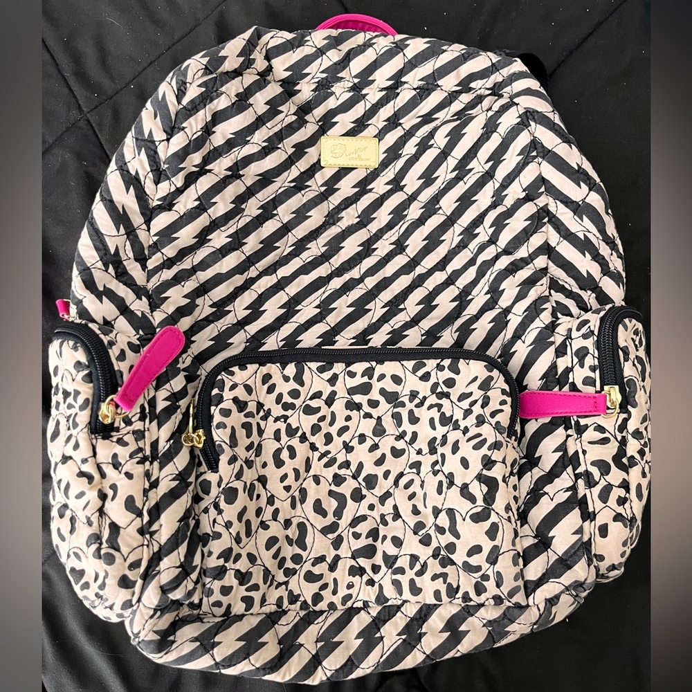 Cute Black & White Betsey Johnson Backpack